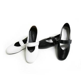 Self-fastener Stitched Mary Jane Flats