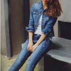 Couple Matching Set: Denim Jacket + Slim Fit Jeans