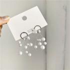 Faux Pearl Fishing Line Fringed Earring 1 Pair - Earrings - One Size