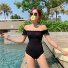 Short-sleeve Off-shoulder Swimsuit