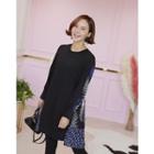 Crew-neck Patterned-back Dress