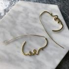 Alloy Abstract Face Dangle Earring 1 Pair - As Shown In Figure - One Size