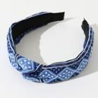Print Knot Headband Blue - One Size