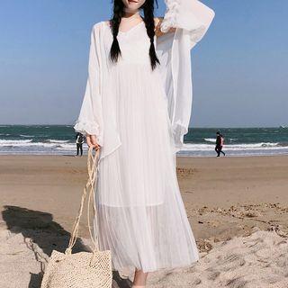 Set: Beach Cover-up + Sleeveless Dress