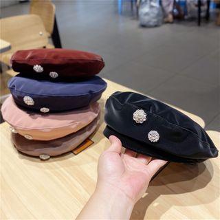 Rhinestone Plain Beret