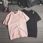 Feather Embroidered Short-sleeve T-shirt