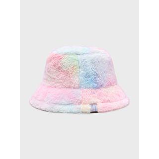 Snug Club Pastel Faux-fur Bucket Hat Multicolor - One Size