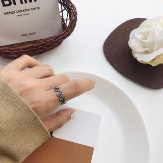 Flower Sterling Silver Open Ring K709 - Silver - One Size