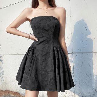 Strapless Floral Mini Dress