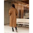 Plus Size Open-front Wool Blend Long Coat With Sash