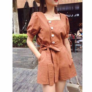 Set: Square Neck Top + Shorts