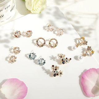 Rhinestone Flower Earring (various Designs)