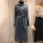 Denim Button-up Midi A-line Dress