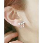 Faux-pearl Star & Crescent Dangle Earrings