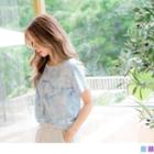 Tie-dyed Short-sleeve Round Neck T-shirt