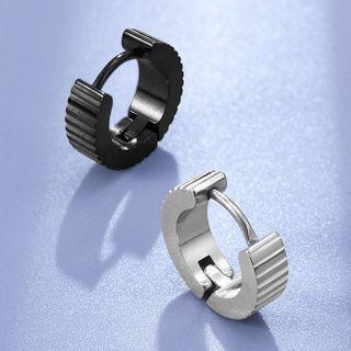 Gear Stainless Steel Hoop Earring