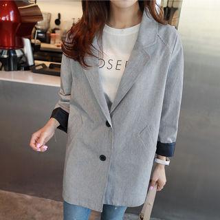 Raglan-sleeve Stripe Blazer