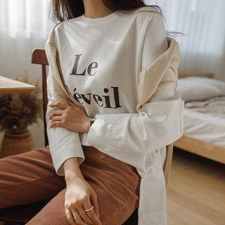 Letter Dip-back T-shirt