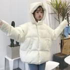 Padded Hooded Jacket Almond - One Size