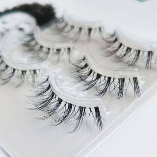 Set Of 3: False Eyelashes (c27) Black - 13mm