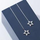 925 Sterling Silver Star Dangle Earring S925 - 1 Pair - As Shown In Figure - One Size