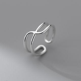 925 Sterling Silver Open Ring Ring - Silver - One Size