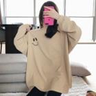 Smiley Face Lettering Pullover