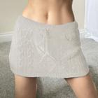 Cable Knit Low-rise Miniskirt