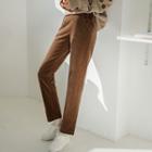 Button-detail Corduroy Tapered Pants