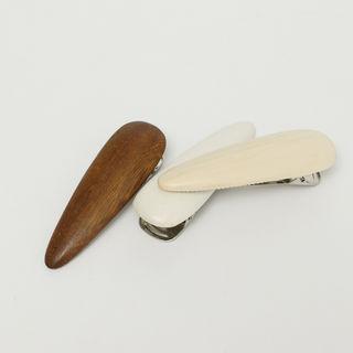 Teardrop Wooden Hair Clip