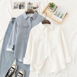 Long-sleeve Fleece-lined Cargo Shirt