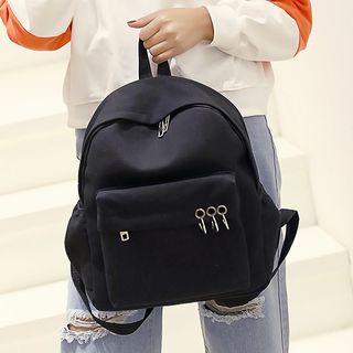 Metal Ring Canvas Backpack