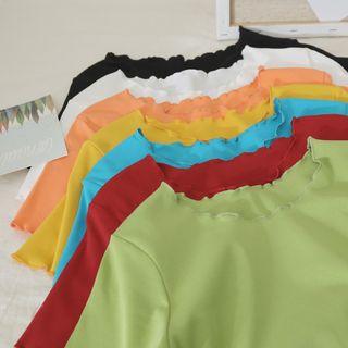 Short-sleeve Crewneck Crop T-shirt