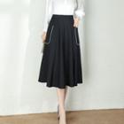 Pocketed High Waist A-line Skirt
