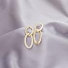 Interlocking Hoop Dangle Earring 1 Pair - E1072-16 - Gold - One Size