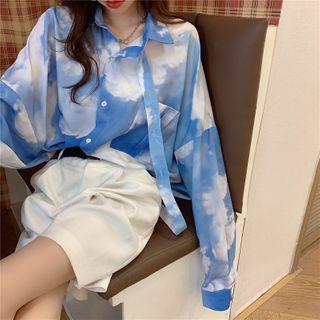 Cloud Print Shirt Cloud - Blue - One Size