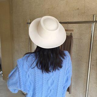 Woolen Fedora Hat Milky White - M