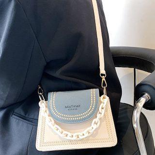 Chain Detail Dotted Crossbody Bag