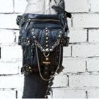 Studded Grommet Punk Waist Bag