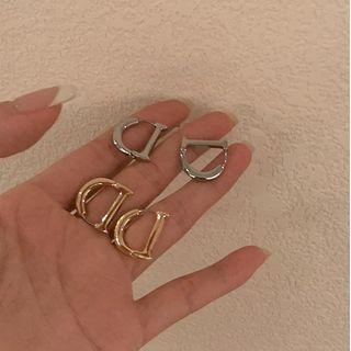 Numerical Alloy Hoop Earring