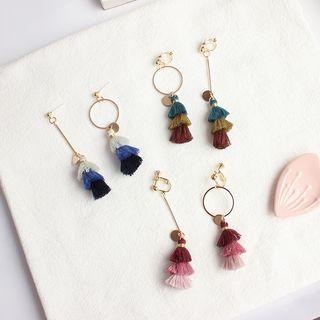 Non-matching Tassel Dangle Earring