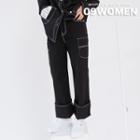 Plus Size Stitched Wide Cargo Pants