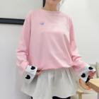 Long-sleeve Heart Detail T-shirt