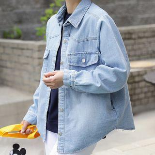 Washed Denim Shirt Jacket