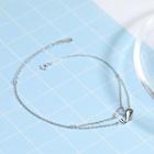 925 Sterling Silver Whale Layered Anklet