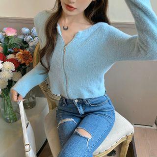 Zip-up Fleece Cardigan