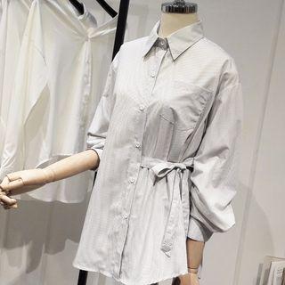 Striped Strappy Loose-fit Blouse