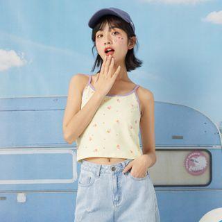 Star Print Spaghetti Strap Top
