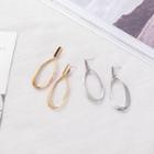 Oval Alloy Hoop Earring