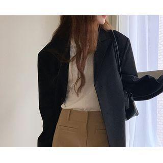 Curve-hem Single-breasted Blazer One Size